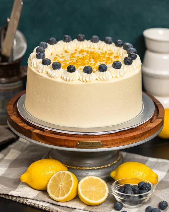 Lemon Blueberry Cloud Cake
